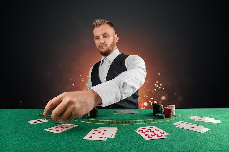 Permainan Infinite Blackjack aktif Meja Infinite Blackjack langsung dengan dealer dan opsi taruhan
